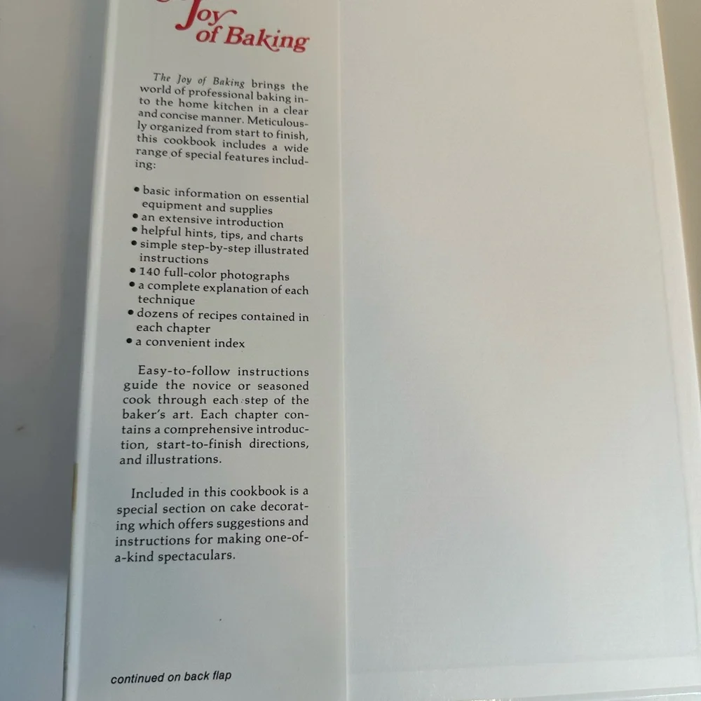 The Joy of Baking by Barbara Grunes 1986 hardcover edition